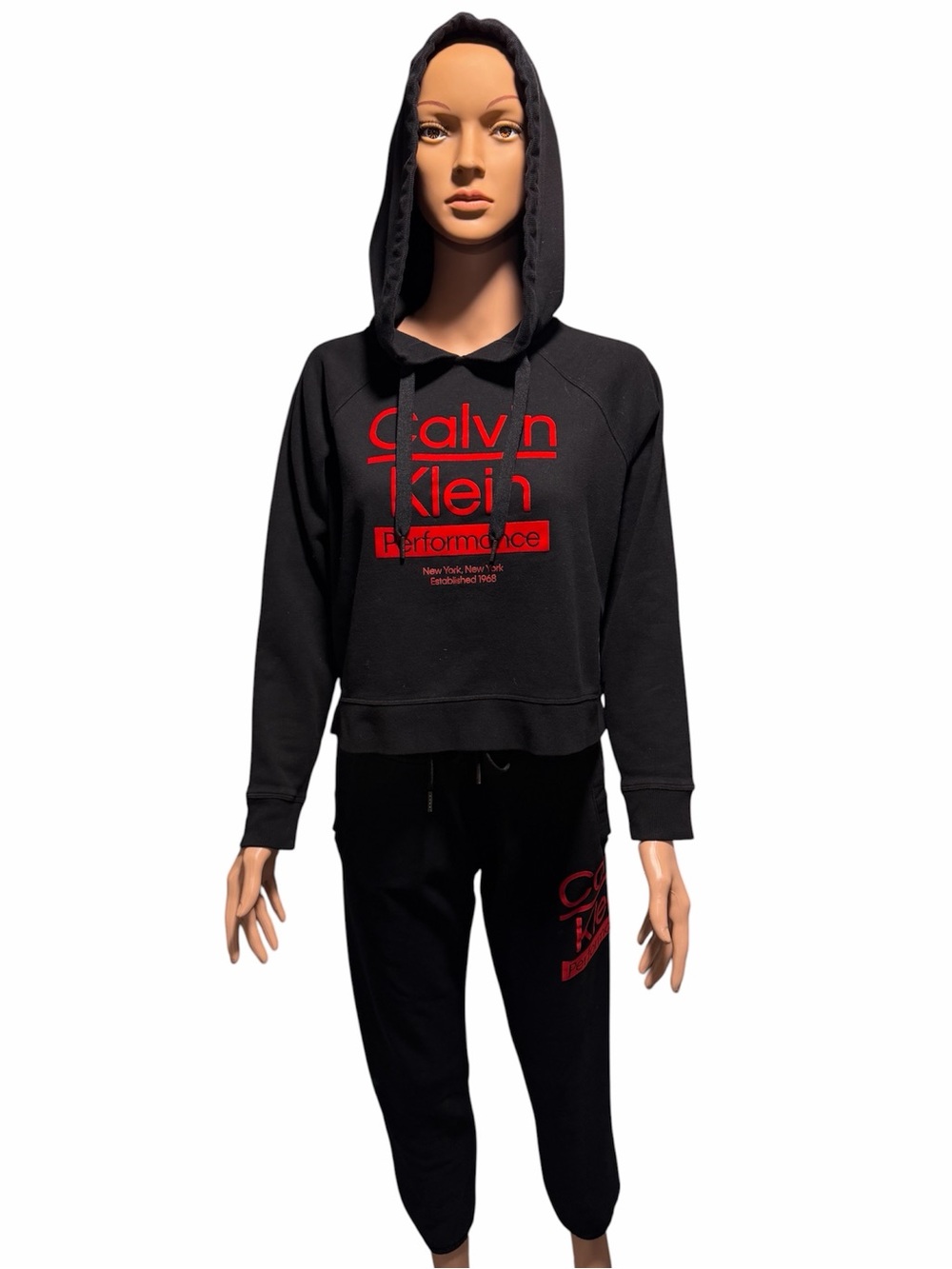 Calvin Klein Black Sweatshirt with Red Accents